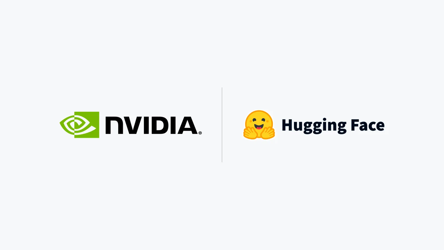 Nvidia and Hugging Face logos
